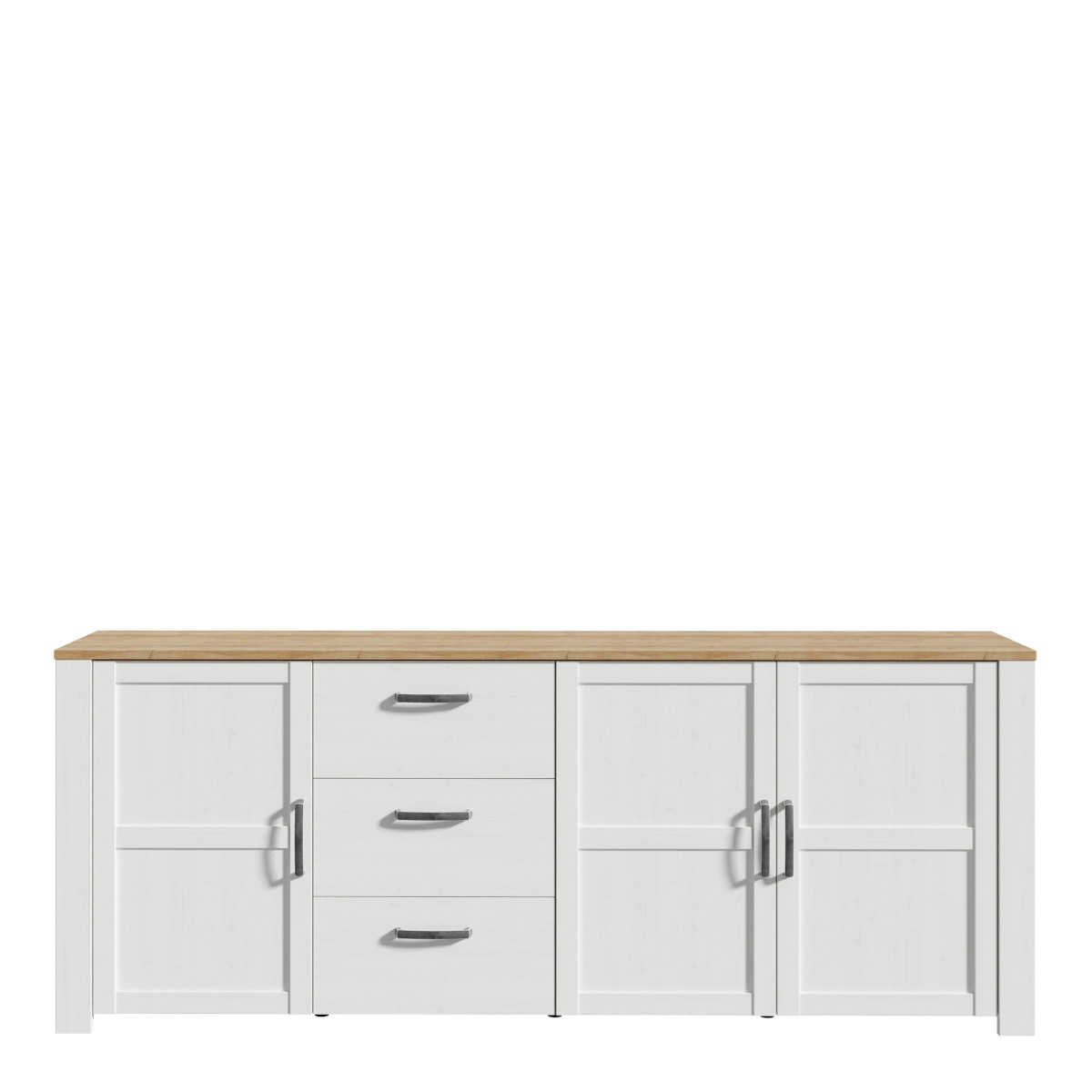 Bohol Large Sideboard in Riviera Oak and White